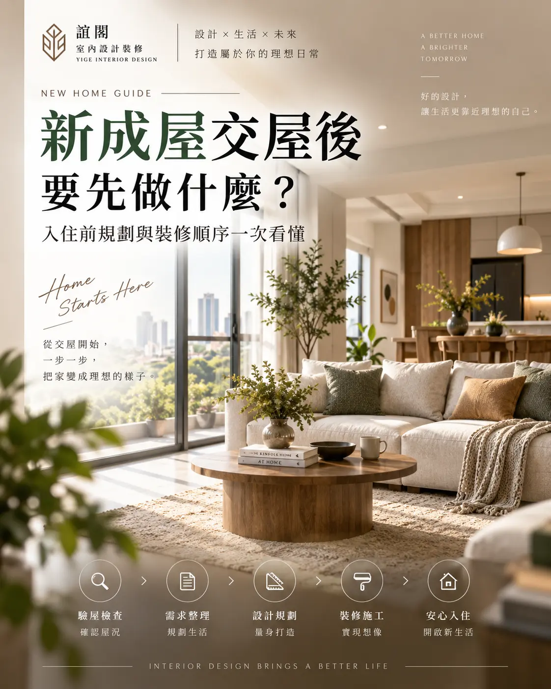 新成屋交屋後要先做什麼？入住前規劃與裝修順序一次看懂