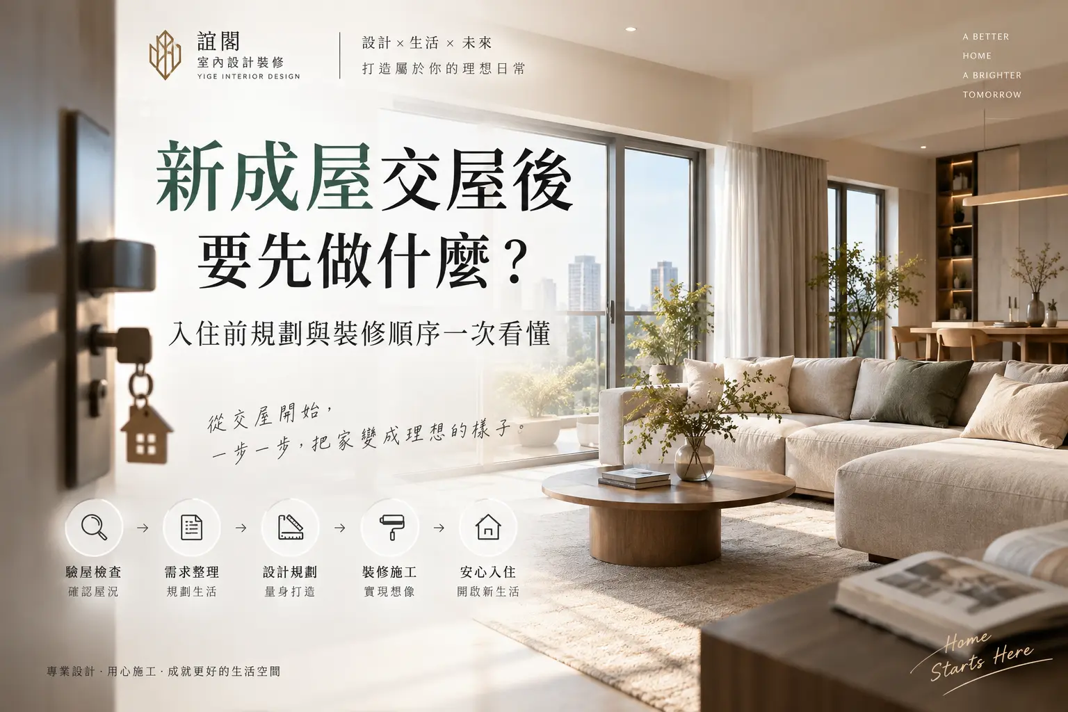 新成屋交屋後入住前空間規劃